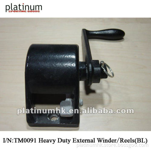 External Winder/Tennis Post Reels(TM0091,Heavy Duty Aluminum,Black)
